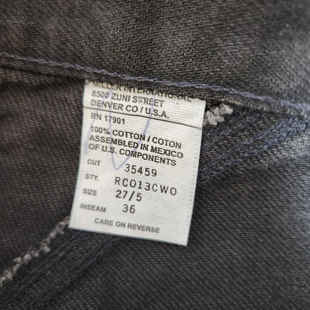 Vintage Rockies Y-York High Waist Jean Bareback Black Cotton - Picture 8 of 9
